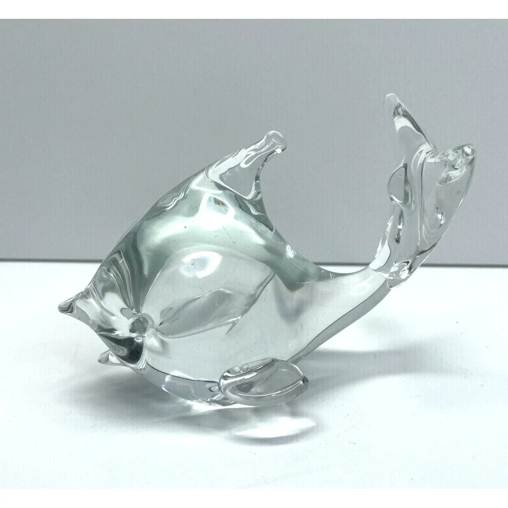 Art Glass Fish Figurine Paperweight 6x3.25